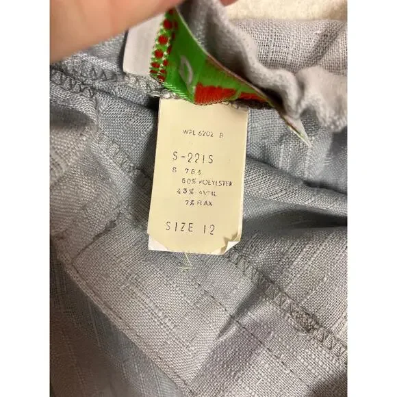 NWT Vintage 80s Glen Echo Sportswear Pants Women’s 12/L – Light Blue Grey High - Picture 4 of 7